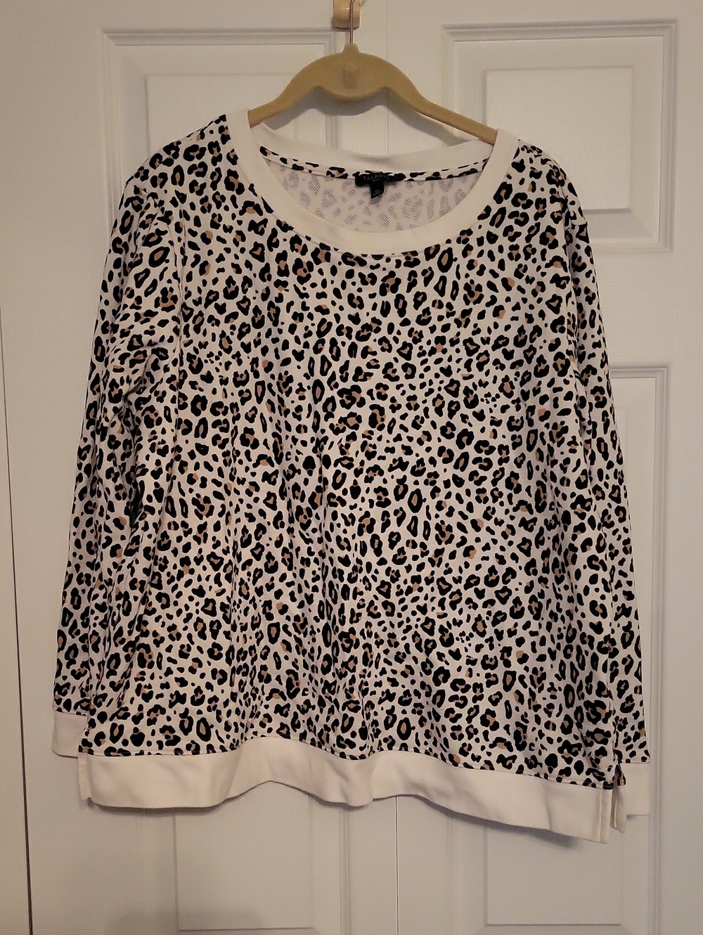 Leopard Print Long-Sleeve Top